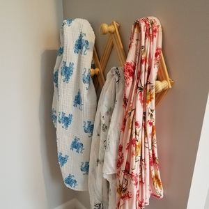 Loulou and company floral swaddle
